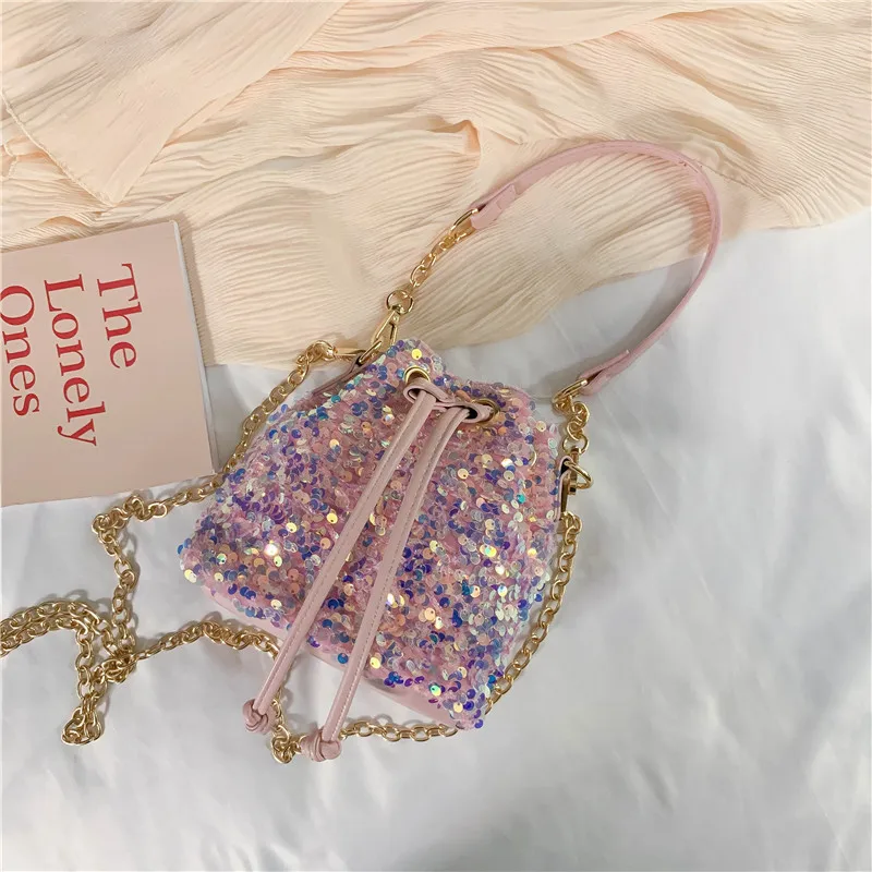 2021 New Arrivals Wholesale Fashion Sequin Mini Shoulder Bag bling drawstring bucket purse and handbags for women teen girls, As picture
2021 New Arrivals Wholesale Fashion Sequin Mini Shoulder Bag bling drawstring bucket purse and handbags for women teen girls, As picture