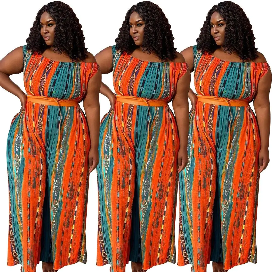New Style Wholesale Plus Size Short Sleeve Jumpsuit Women Summer Stripe African Custom Wide Leg Casual Jumpsuit
New Style Wholesale Plus Size Short Sleeve Jumpsuit Women Summer Stripe African Custom Wide Leg Casual Jumpsuit
