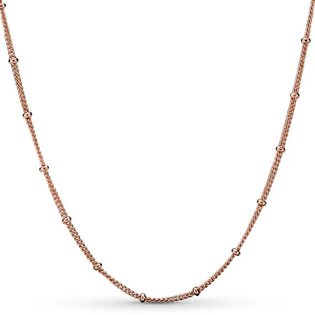 Rose Gold Beaded and Sliding Buckle Chain Adjustable Strings DIY Jewelry 925 Sterling Silver Necklace with Multiple Styles
Rose Gold Beaded and Sliding Buckle Chain Adjustable Strings DIY Jewelry 925 Sterling Silver Necklace with Multiple Styles