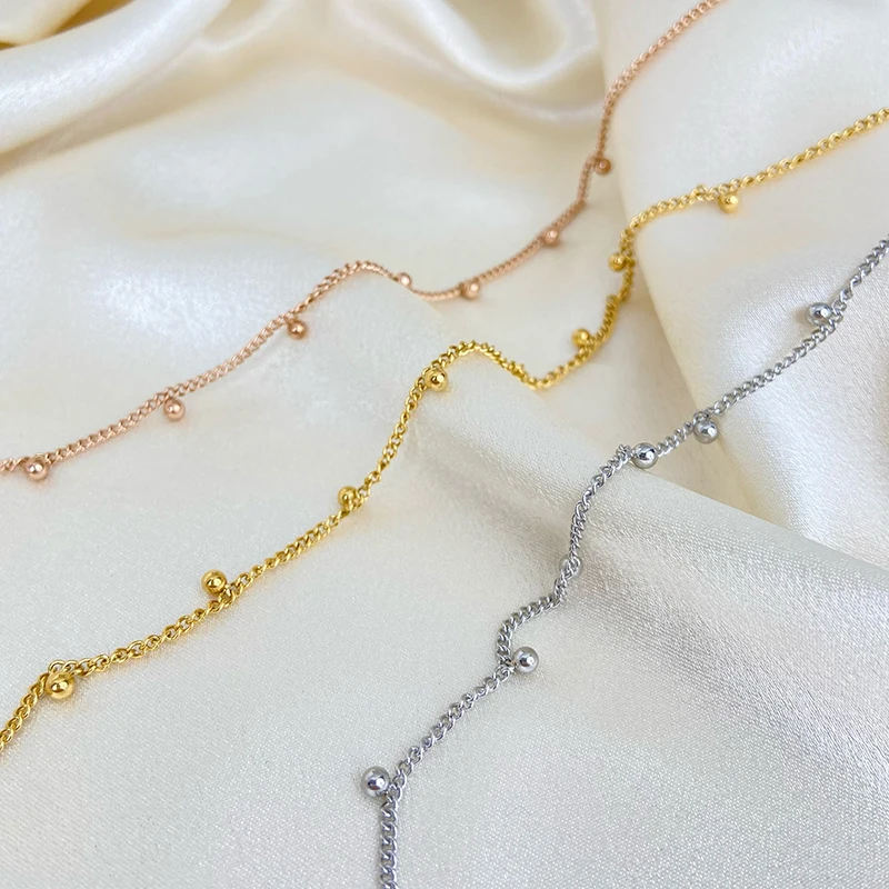 Fashion quality jewelry stainless steel Gold plated design small beads collarbone sexy necklace for women
Fashion quality jewelry stainless steel Gold plated design small beads collarbone sexy necklace for women
