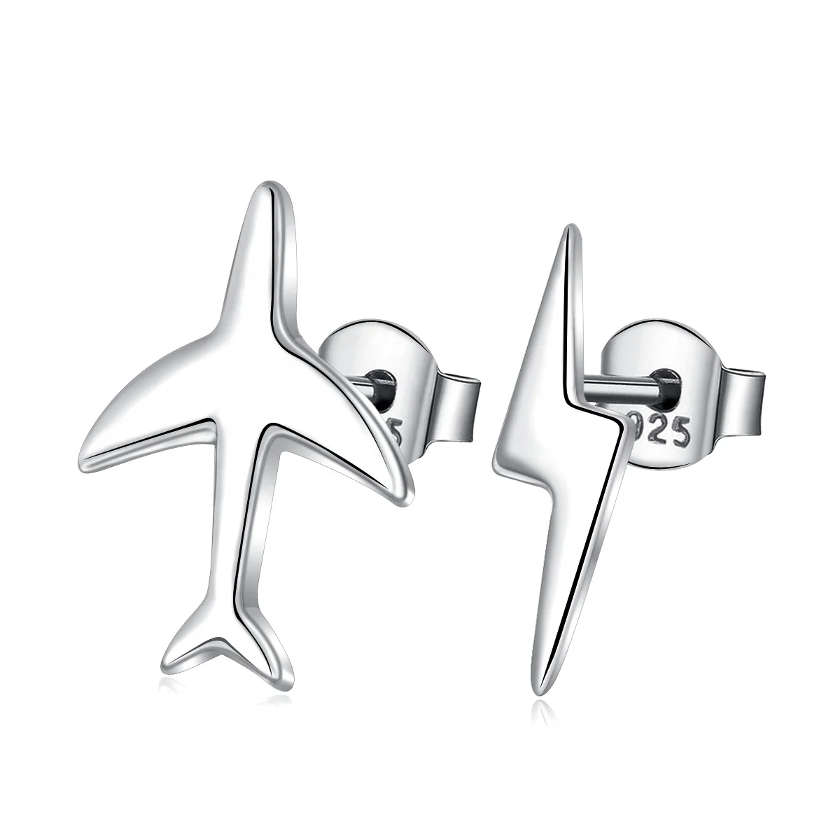 Merryshine Airplanes and Lightning Design 925 Sterling Silver Stud Earrings for Women
Merryshine Airplanes and Lightning Design 925 Sterling Silver Stud Earrings for Women