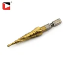 Hex shank drill bits hss tin coated titanium step drill bit