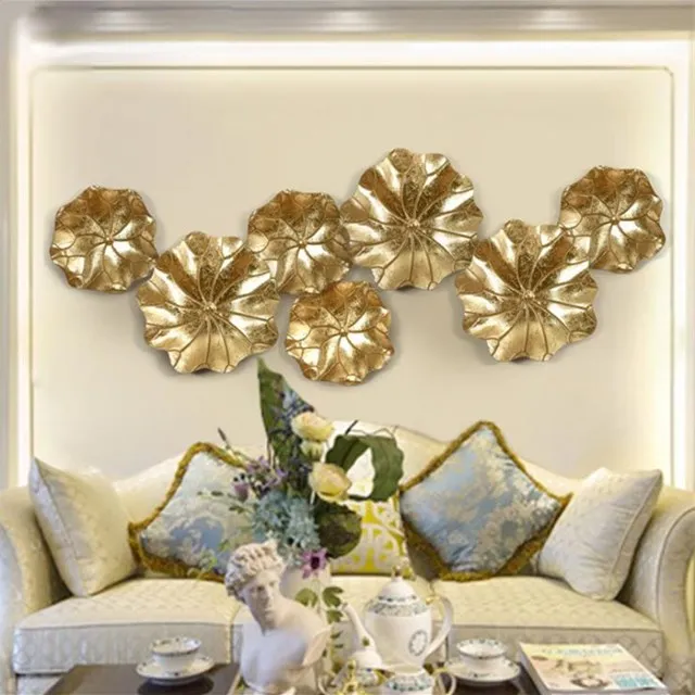 European iron art lotus leaf 3D wall decoration hangs creative home metal decoration wall hanging for Christmas decor
European iron art lotus leaf 3D wall decoration hangs creative home metal decoration wall hanging for Christmas decor