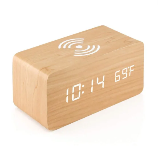 Best Gift Promotional Custom Logo Phone Wireless Charger Wooden Digital LED Alarm Clock Temperature Display Table Clock
Best Gift Promotional Custom Logo Phone Wireless Charger Wooden Digital LED Alarm Clock Temperature Display Table Clock