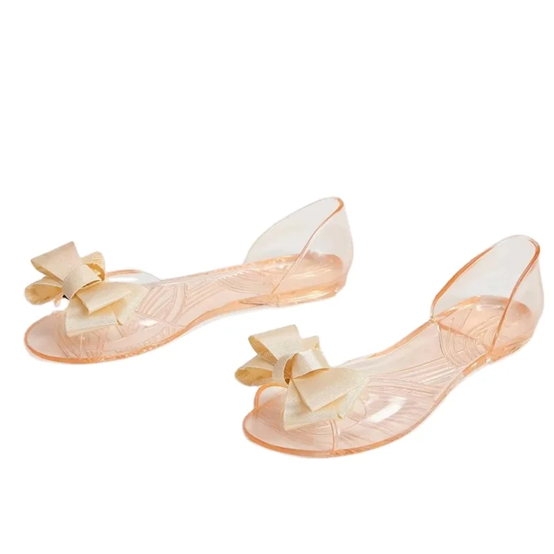 Women transparent clear PVC Flat Jelly Shoes Sandals flat slippers for women new house slippers, Apricot
Women transparent clear PVC Flat Jelly Shoes Sandals flat slippers for women new house slippers, Apricot