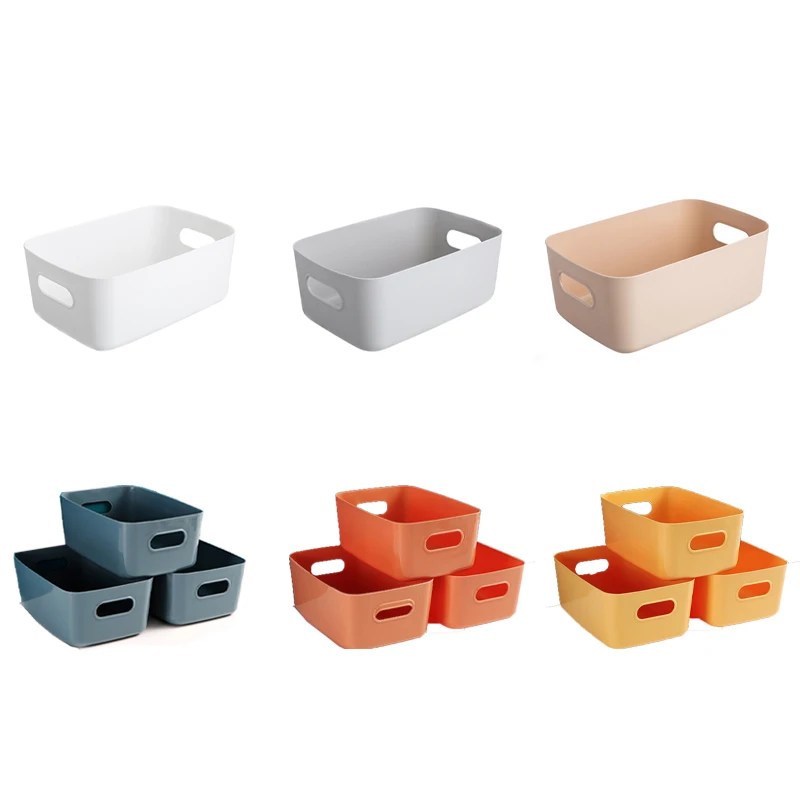 Household Portable Plastic Desktop Storage Basket Box 3 Size Multi-functional Storage Box With Handle, White/pink/grey
Household Portable Plastic Desktop Storage Basket Box 3 Size Multi-functional Storage Box With Handle, White/pink/grey