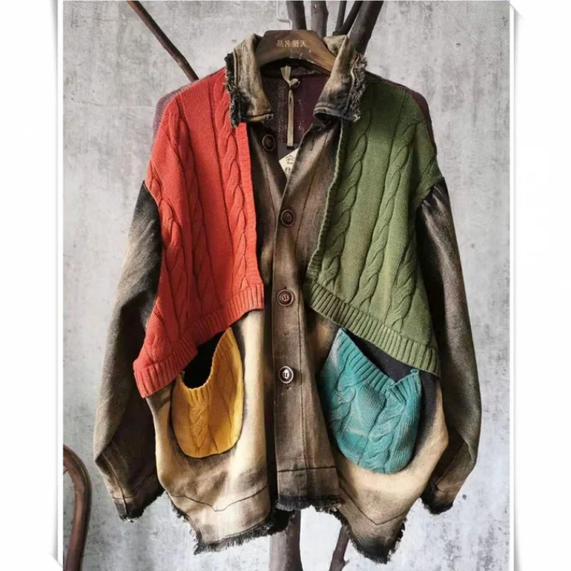 2020 Newly Retro Washed Denim Knitted Coats Contrast Stitching Patch Pocket Jacket Jean Jackets For Ladies, Green
2020 Newly Retro Washed Denim Knitted Coats Contrast Stitching Patch Pocket Jacket Jean Jackets For Ladies, Green