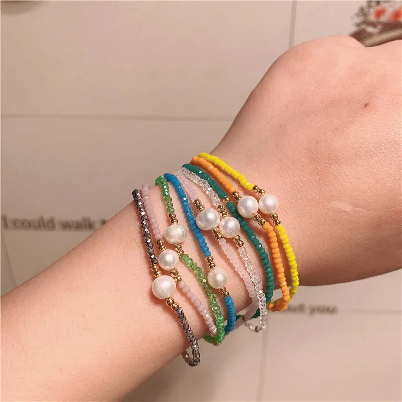 Wholesale Fashion Colorful Simple Beaded Crystal Bracelets Pearl Baroque Bracelet Elastic For Women
Wholesale Fashion Colorful Simple Beaded Crystal Bracelets Pearl Baroque Bracelet Elastic For Women