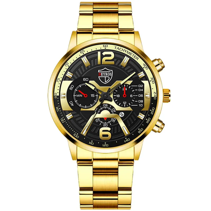 Fashion Luxury Men's Stainless Steel Calendar Watch Business Casual Men's Quartz Watches
Fashion Luxury Men's Stainless Steel Calendar Watch Business Casual Men's Quartz Watches