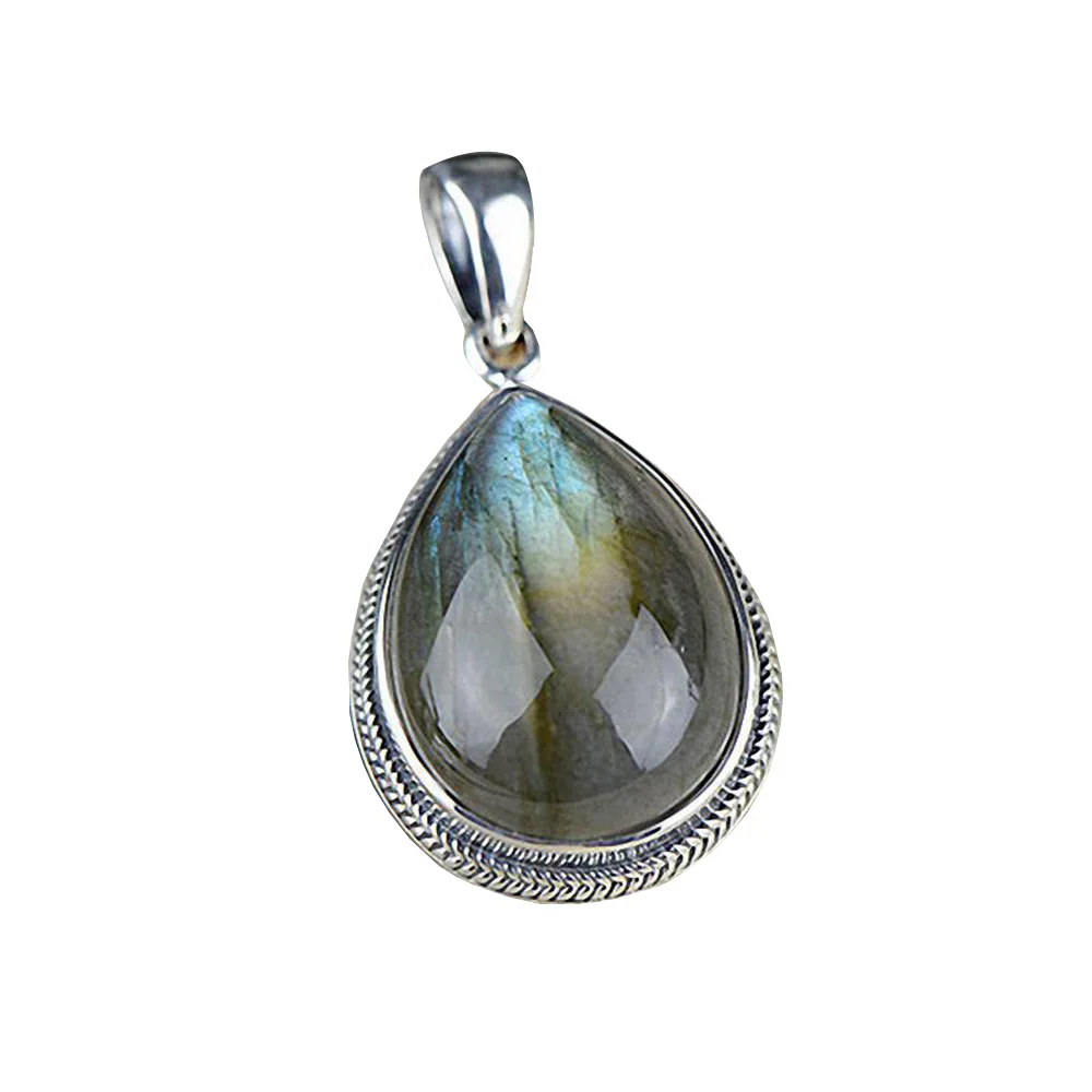 Real 925 Sterling Silver Natural Labradorite Pendant For Women Water Drop Shaped Moon Light Gemstone Fine Jewelry
Real 925 Sterling Silver Natural Labradorite Pendant For Women Water Drop Shaped Moon Light Gemstone Fine Jewelry