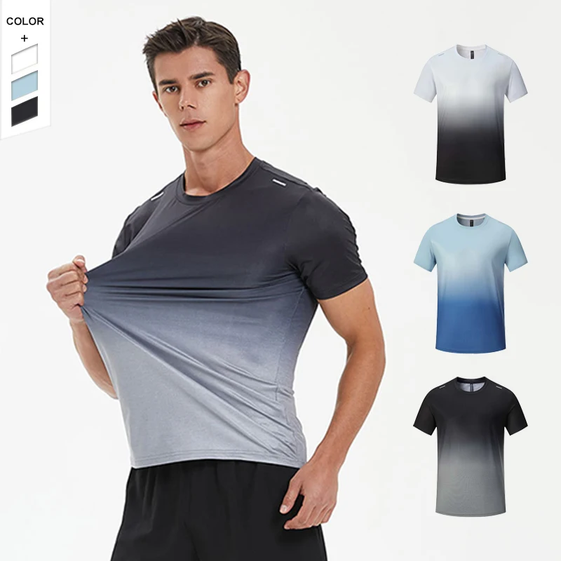 Men's Outdoor Sports Quick Drying Large Gradient Fitness Running Breathable High Elastic Round Neck T-Shirt
Men's Outdoor Sports Quick Drying Large Gradient Fitness Running Breathable High Elastic Round Neck T-Shirt