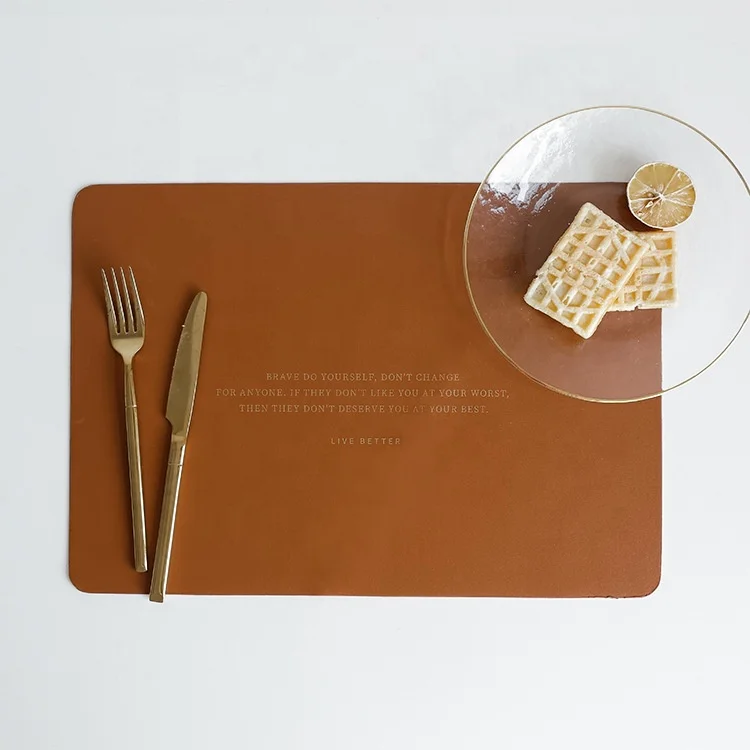 Custom PU Leather Placemat Pad Dining Table Mat Heat Insulation Placemat, Full color printing
Custom PU Leather Placemat Pad Dining Table Mat Heat Insulation Placemat, Full color printing