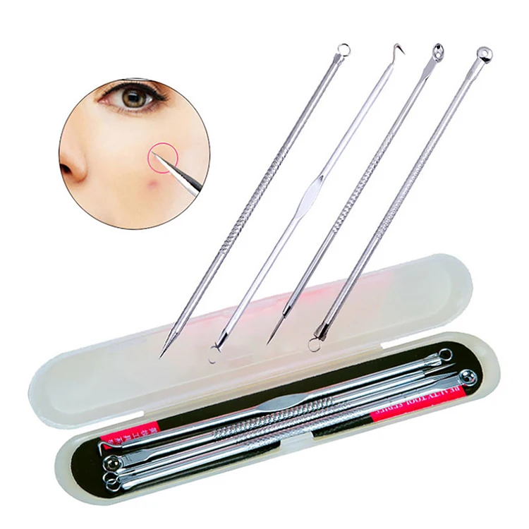 stainless steel blackhead removal acne needle acne extractor needle tweezers needle blemish remover set, Color
stainless steel blackhead removal acne needle acne extractor needle tweezers needle blemish remover set, Color