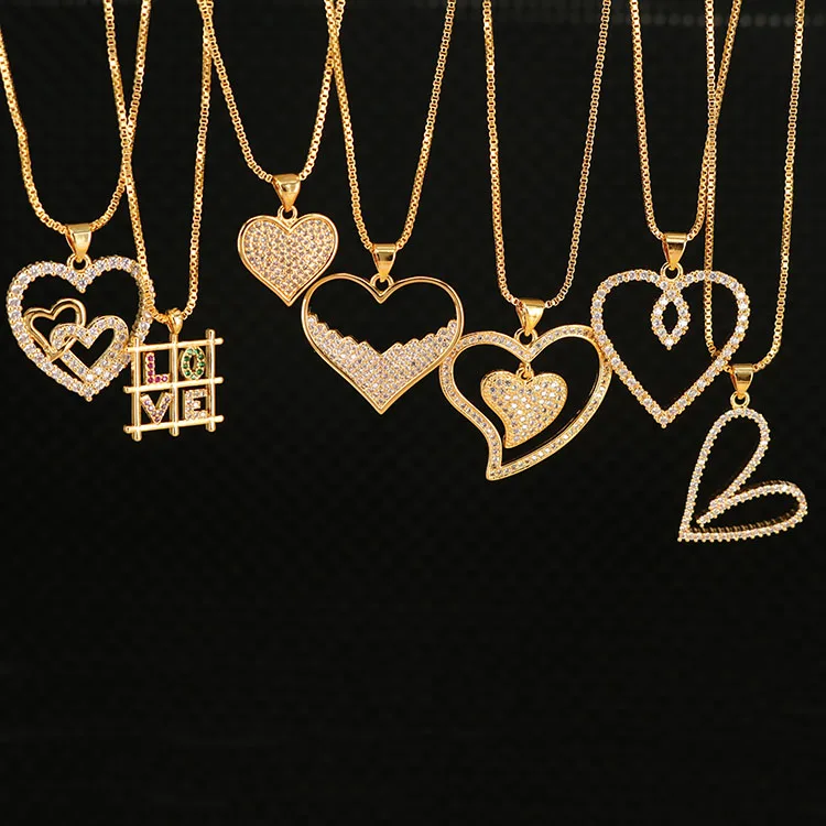 NZ1063 New Diamond Jewelry Chic Cubic Zirconia CZ Micro Pave Love Heart Pendant Chain Necklace
NZ1063 New Diamond Jewelry Chic Cubic Zirconia CZ Micro Pave Love Heart Pendant Chain Necklace