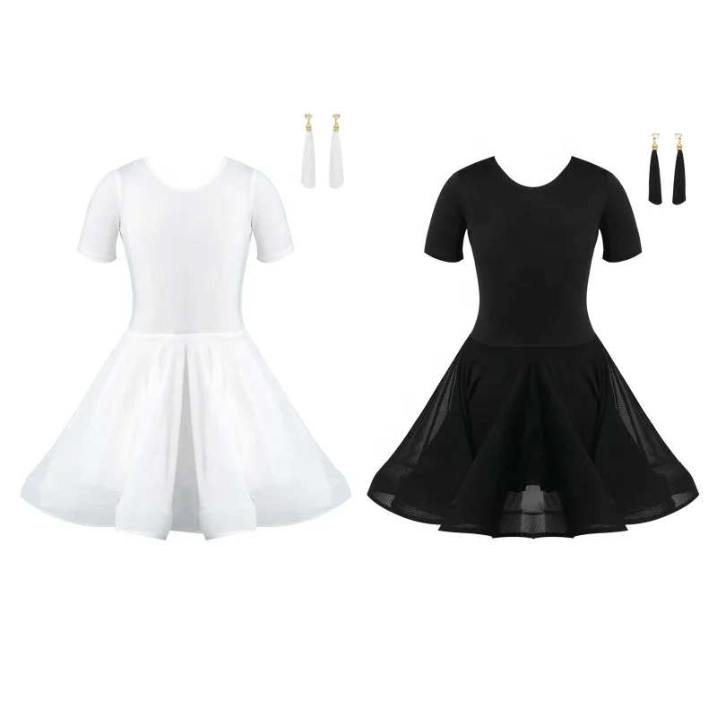 3Pcs Kids Girls Elastic Round Neck Short Sleeve Open Back Net Latin Salsa Ballet Tango Rumba Ballroom Dance Costumes
3Pcs Kids Girls Elastic Round Neck Short Sleeve Open Back Net Latin Salsa Ballet Tango Rumba Ballroom Dance Costumes