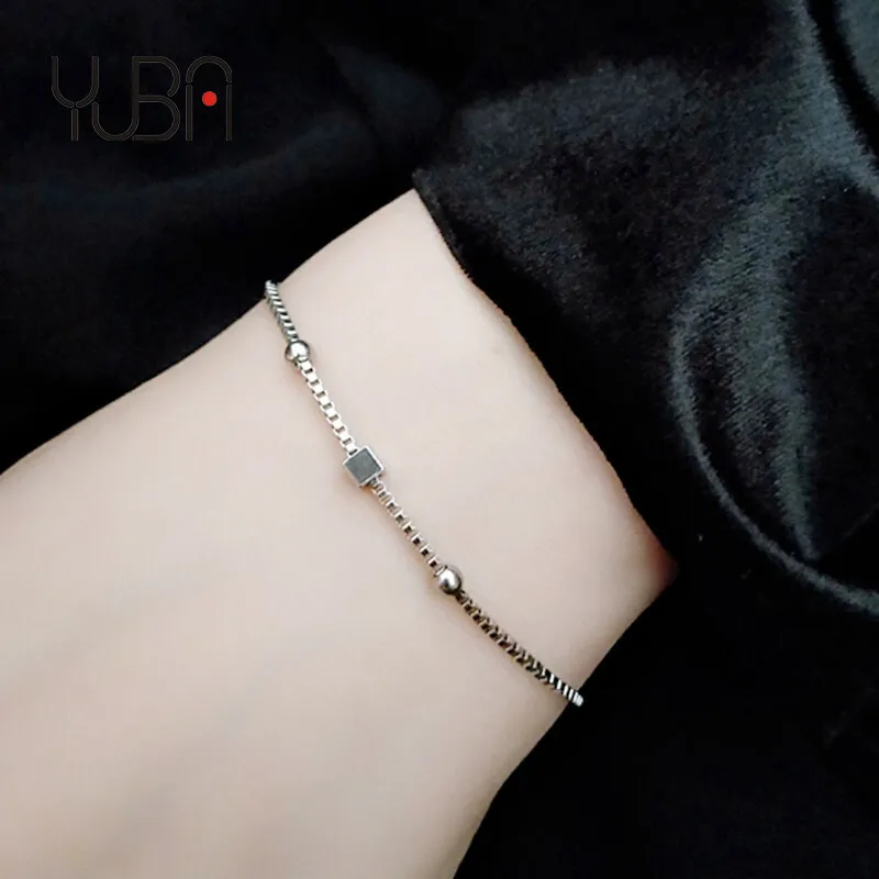 Adjustable 925 Silver Plated Box Chain Geometric Square Round Bracelet Shaped Ball Bead Cube Bracelet Bangle
Adjustable 925 Silver Plated Box Chain Geometric Square Round Bracelet Shaped Ball Bead Cube Bracelet Bangle