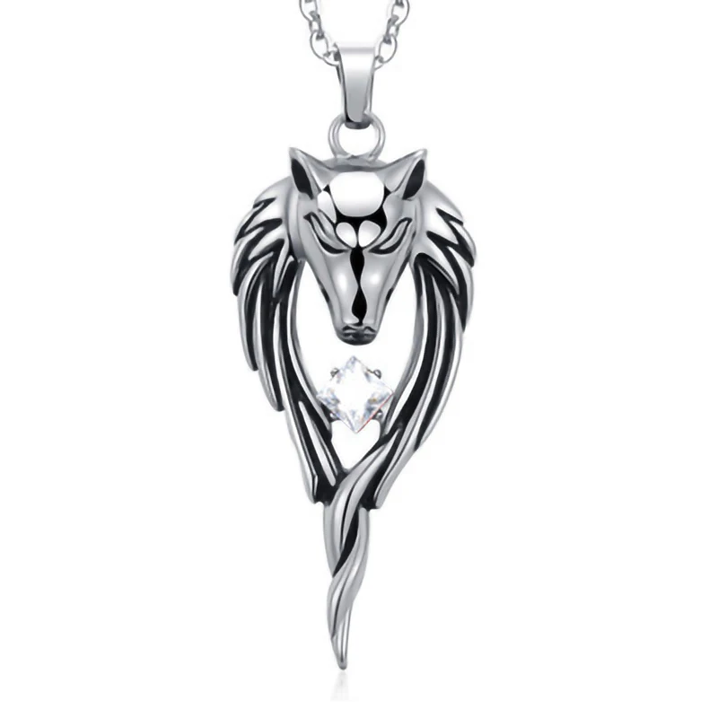 2021Personalized stainless steel jewelry red diamond pendant pendant men's wolf head necklace
2021Personalized stainless steel jewelry red diamond pendant pendant men's wolf head necklace