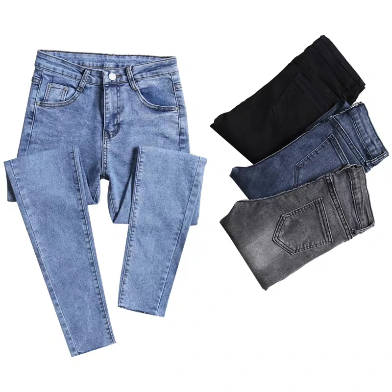 Cheap foreign trade tail goods jeans women's trousers factory direct sales autumn Korean women's mid-waist jeans trousers, Blue
Cheap foreign trade tail goods jeans women's trousers factory direct sales autumn Korean women's mid-waist jeans trousers, Blue