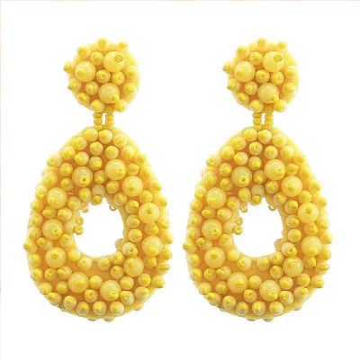 Vintage Design Resin Beads Oval Dangle Earrings Seed Beaded Water Drop Earrings For Women
Vintage Design Resin Beads Oval Dangle Earrings Seed Beaded Water Drop Earrings For Women