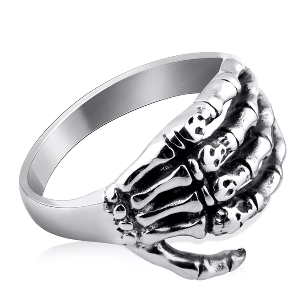 Aggressive accessories exaggerated men's retro cast skull hand stainless steel ring jewelry wholesale
Aggressive accessories exaggerated men's retro cast skull hand stainless steel ring jewelry wholesale