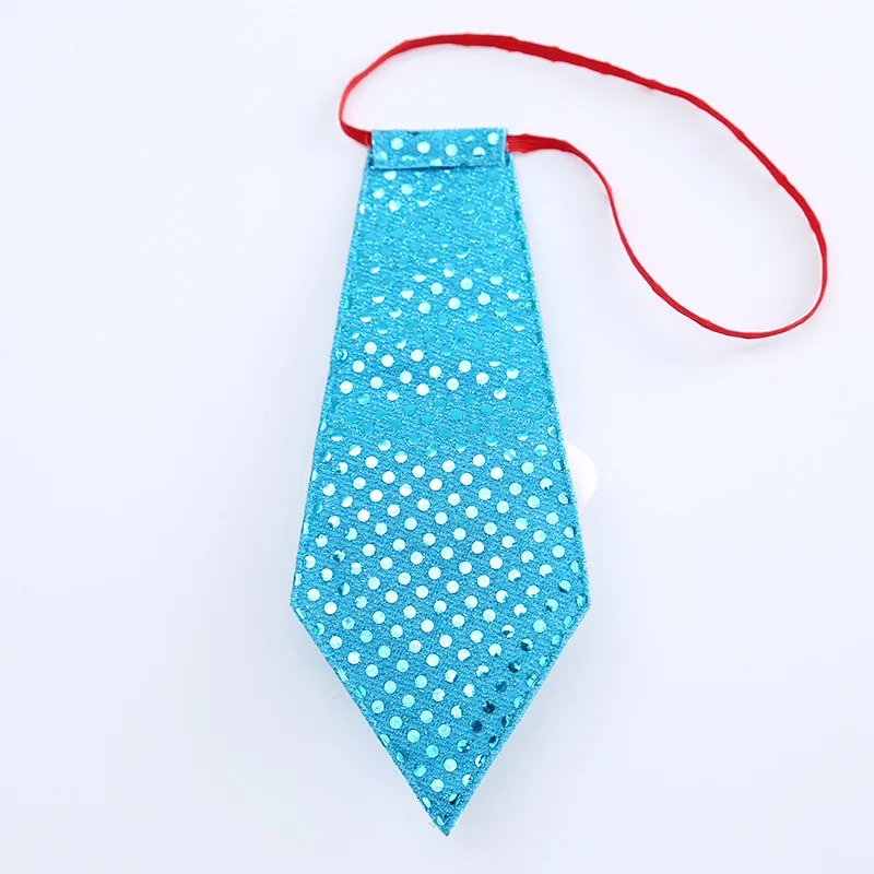 Printed Kids Christmas Tie Novelty Necktie Red Santa Claus Snowflake Neck Tie for Festival Gift