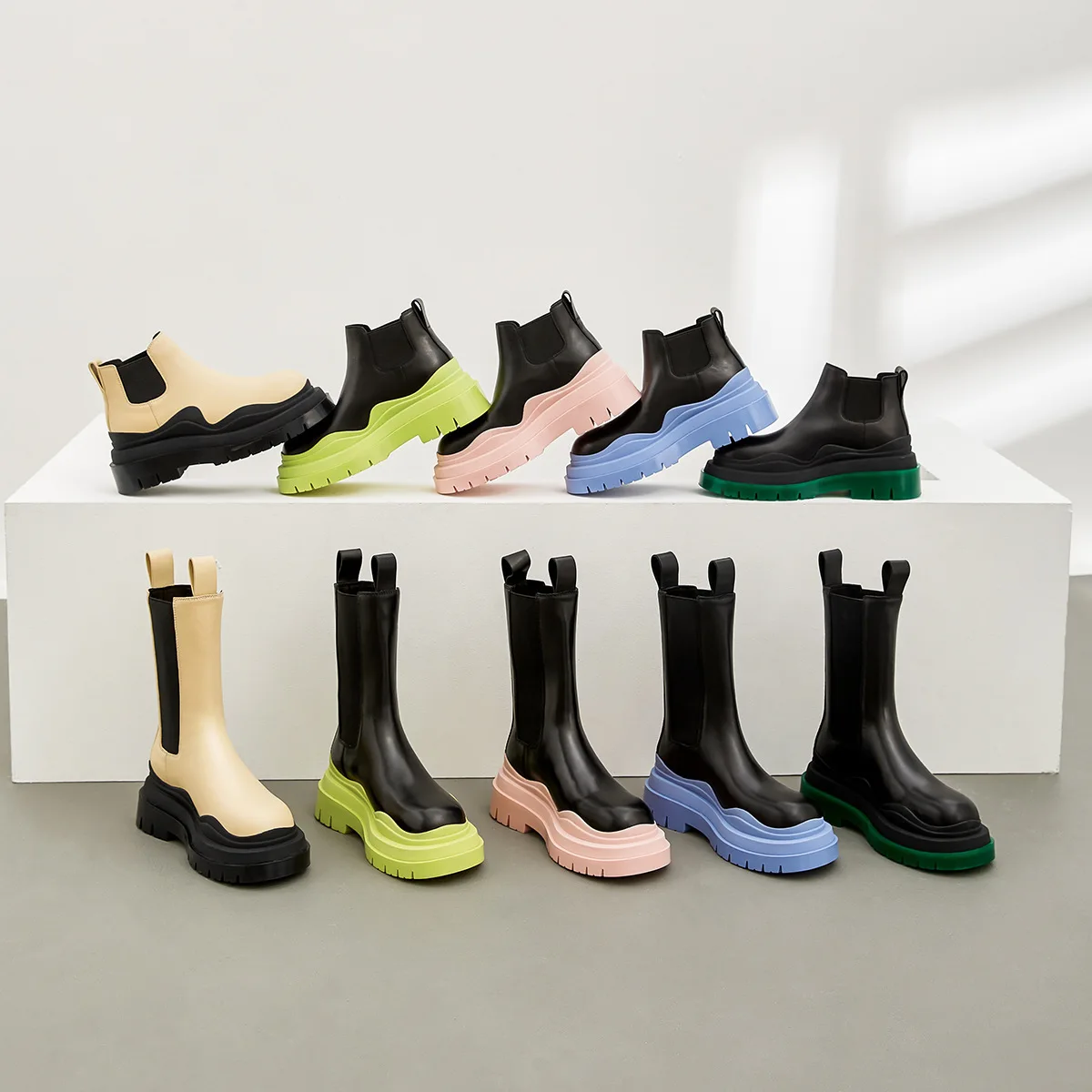 British Style Women Shoes Winter Fashion Chunky Round Toe Slip-On Womens Chelsea Boots, Multi colors
British Style Women Shoes Winter Fashion Chunky Round Toe Slip-On Womens Chelsea Boots, Multi colors