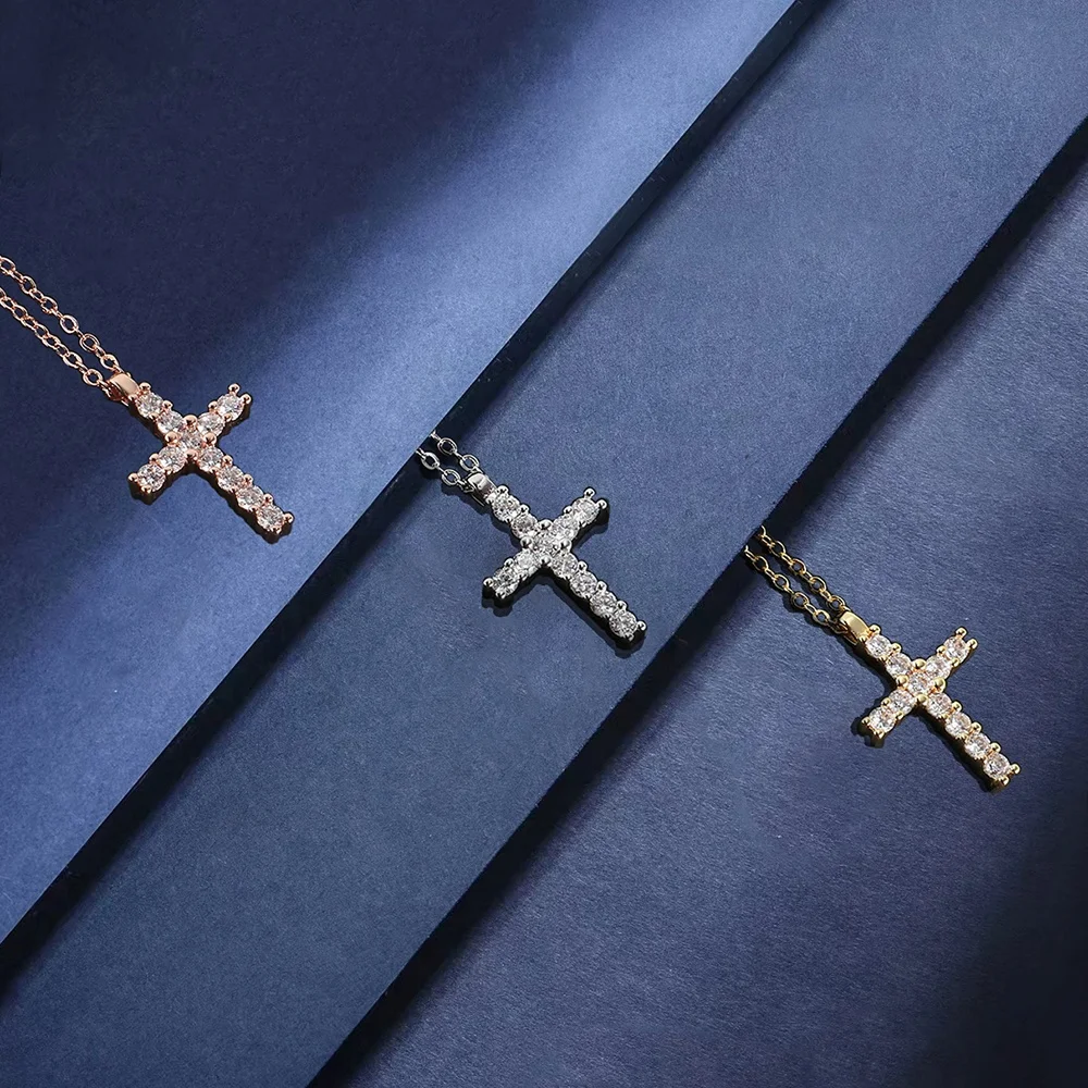 Classic Design Jewelry 18K Real Gold Plated Cross Full Diamond Micro Inlay Zircon Choker Pendant Necklace for Unisex, Gold/silver/rose gold
Classic Design Jewelry 18K Real Gold Plated Cross Full Diamond Micro Inlay Zircon Choker Pendant Necklace for Unisex, Gold/silver/rose gold