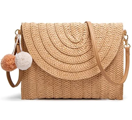 Best Selling Fashion PomPom Straw Clutch Women Handmade Straw Crossbody Bag Summer Beach Envelope Purse Wallet
Best Selling Fashion PomPom Straw Clutch Women Handmade Straw Crossbody Bag Summer Beach Envelope Purse Wallet