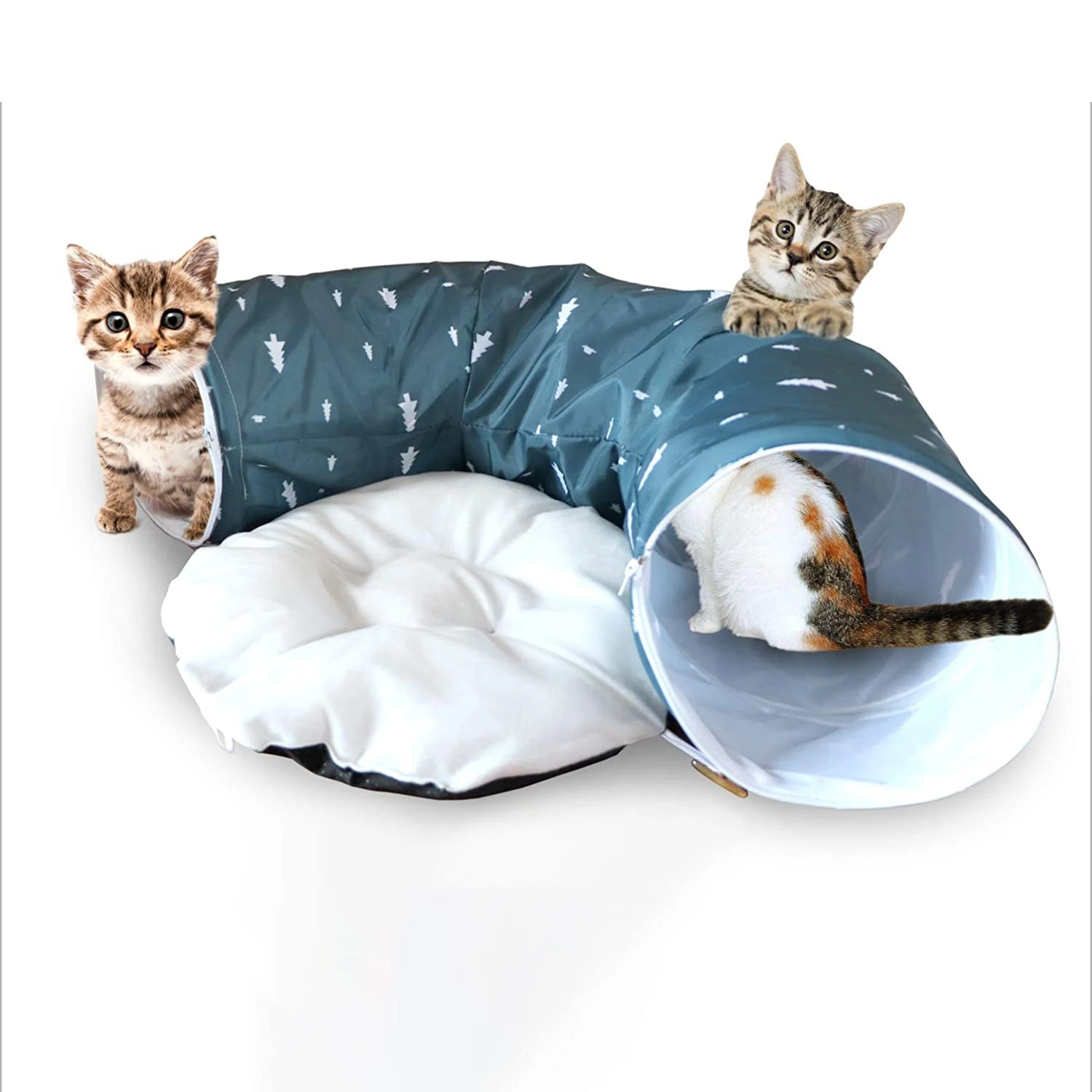 Soft Plush Material and Full Moon Shaped Cat Tube and Tunnel with Central Mat for Cat Dog, Yellow/pink/blue
Soft Plush Material and Full Moon Shaped Cat Tube and Tunnel with Central Mat for Cat Dog, Yellow/pink/blue
