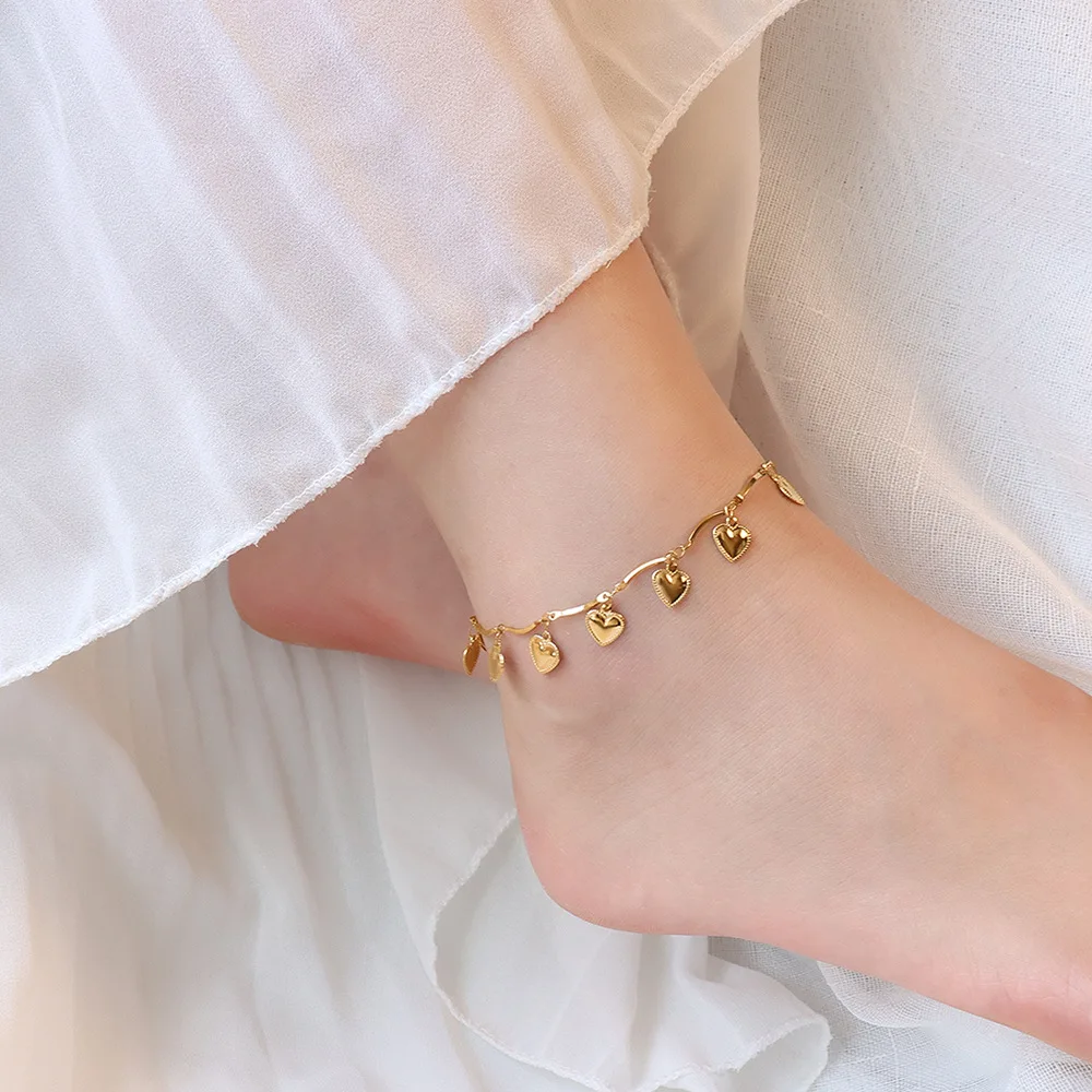 Fashion Ankle Chain Bracelet Accessories Jewelry Stainless Steel Heart Pendant Anklet for Women Gift, Gold,steel,rose gold
Fashion Ankle Chain Bracelet Accessories Jewelry Stainless Steel Heart Pendant Anklet for Women Gift, Gold,steel,rose gold