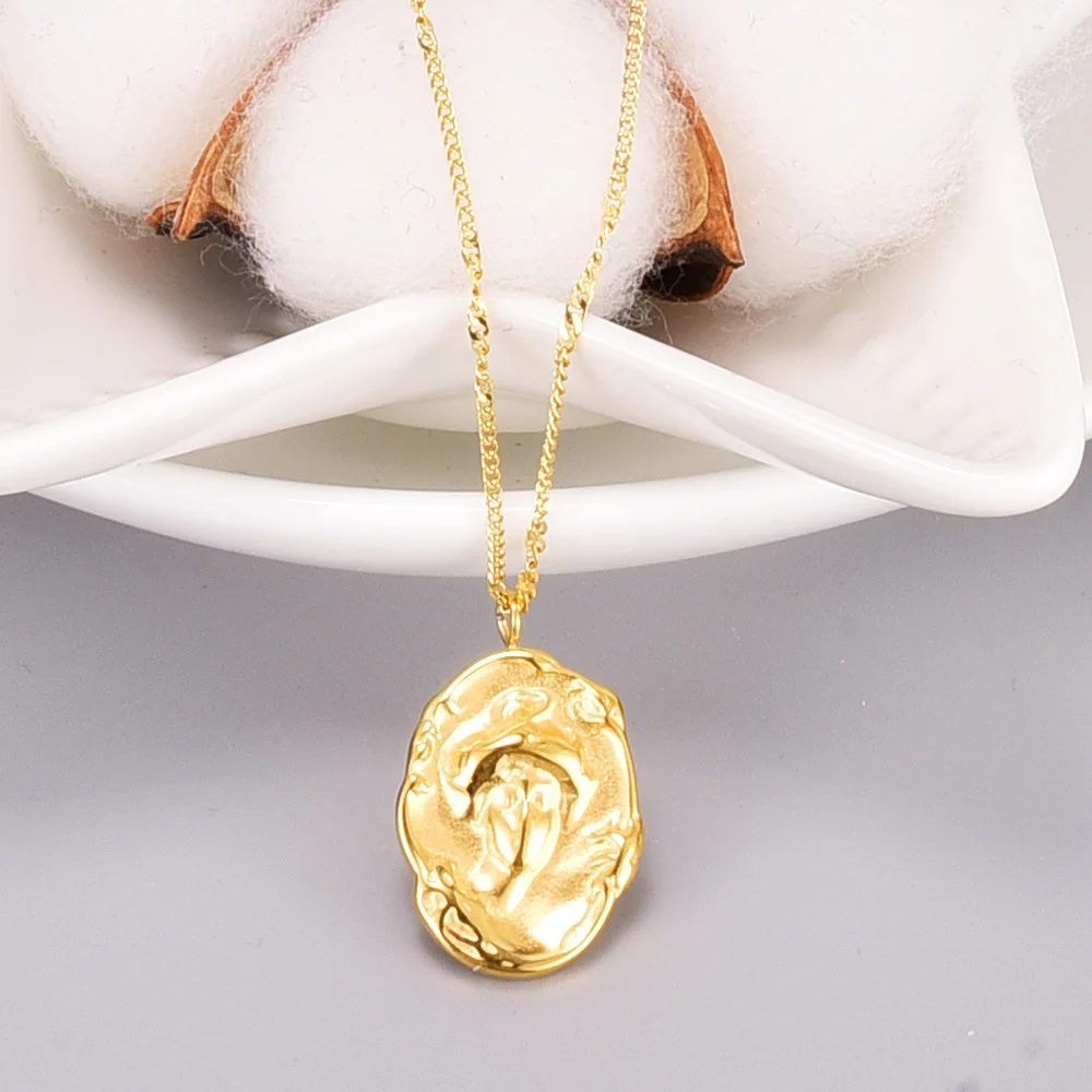 Abstract Art Style 18K Gold Plated 316L Stainless Steel Irregular Pendant Necklace Titanium Steel Geometric Oval Necklaces
Abstract Art Style 18K Gold Plated 316L Stainless Steel Irregular Pendant Necklace Titanium Steel Geometric Oval Necklaces