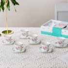 Wholesale turkish bone tea cup set / ceramic cup tea coffee set with window box