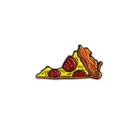Factory customized soft enamel delicious food series pizza metal pin badges