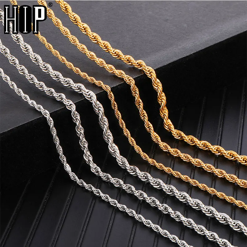 Ruigang Stainless Steel Link Rope Chain Necklace For Men Fashion Hip hop Jewelry, Silver/gold/rose gold
Ruigang Stainless Steel Link Rope Chain Necklace For Men Fashion Hip hop Jewelry, Silver/gold/rose gold
