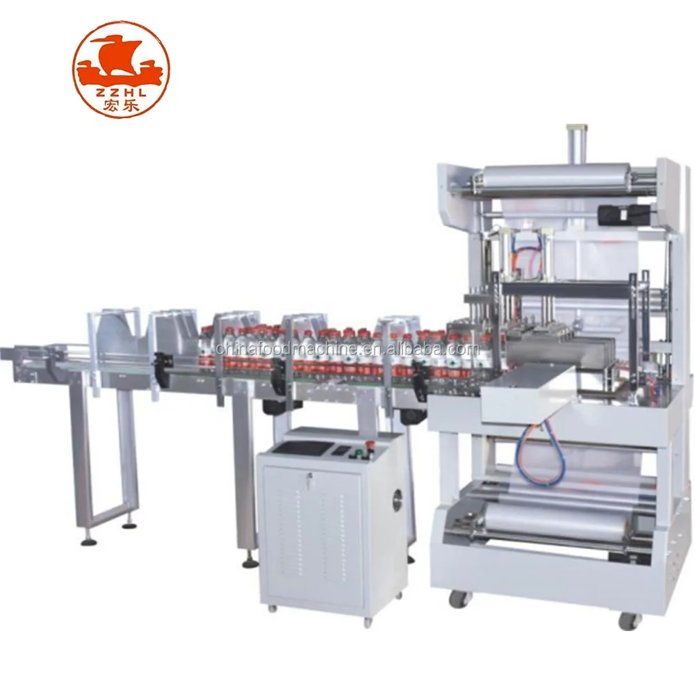 Plastic Water Bottle Packing Semi-Automatic Shrink Sleeve Labeling Machine / Pe Film Shrink Packaging Machine supplier