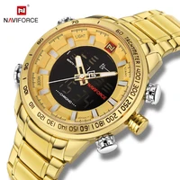

Naviforce 9093 Quartz Watch Men Wrist Stainless Steel Luxury Digital Watches