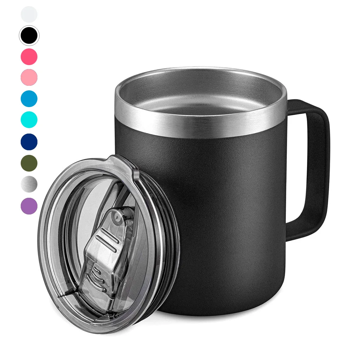 Wholesale 12oz 14oz double wall insulated stainless steel camping cup travel coffee tumbler mug with handle
Wholesale 12oz 14oz double wall insulated stainless steel camping cup travel coffee tumbler mug with handle