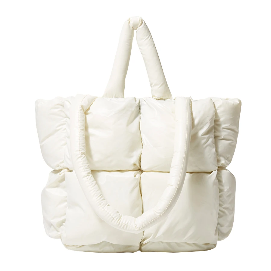 Fashion Padded Cotton Down Tote Bag Large Capacity Soft Shoulder Bag Zipper Closure Women Handbags
Fashion Padded Cotton Down Tote Bag Large Capacity Soft Shoulder Bag Zipper Closure Women Handbags