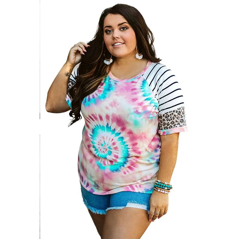 2021 Wholesale High Quality New Design Plus Size Graphic Tees Tie-Dye Print Leopard Striped Raglan Sleeve Plus Size Shirts
2021 Wholesale High Quality New Design Plus Size Graphic Tees Tie-Dye Print Leopard Striped Raglan Sleeve Plus Size Shirts