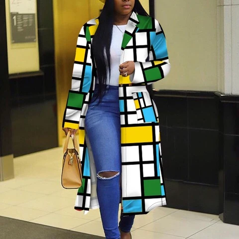 2020 New arrival Fall Fashion Printed Plaid Color Outfits Women's Long Jackets Suits Clothes Outwear Coat
2020 New arrival Fall Fashion Printed Plaid Color Outfits Women's Long Jackets Suits Clothes Outwear Coat