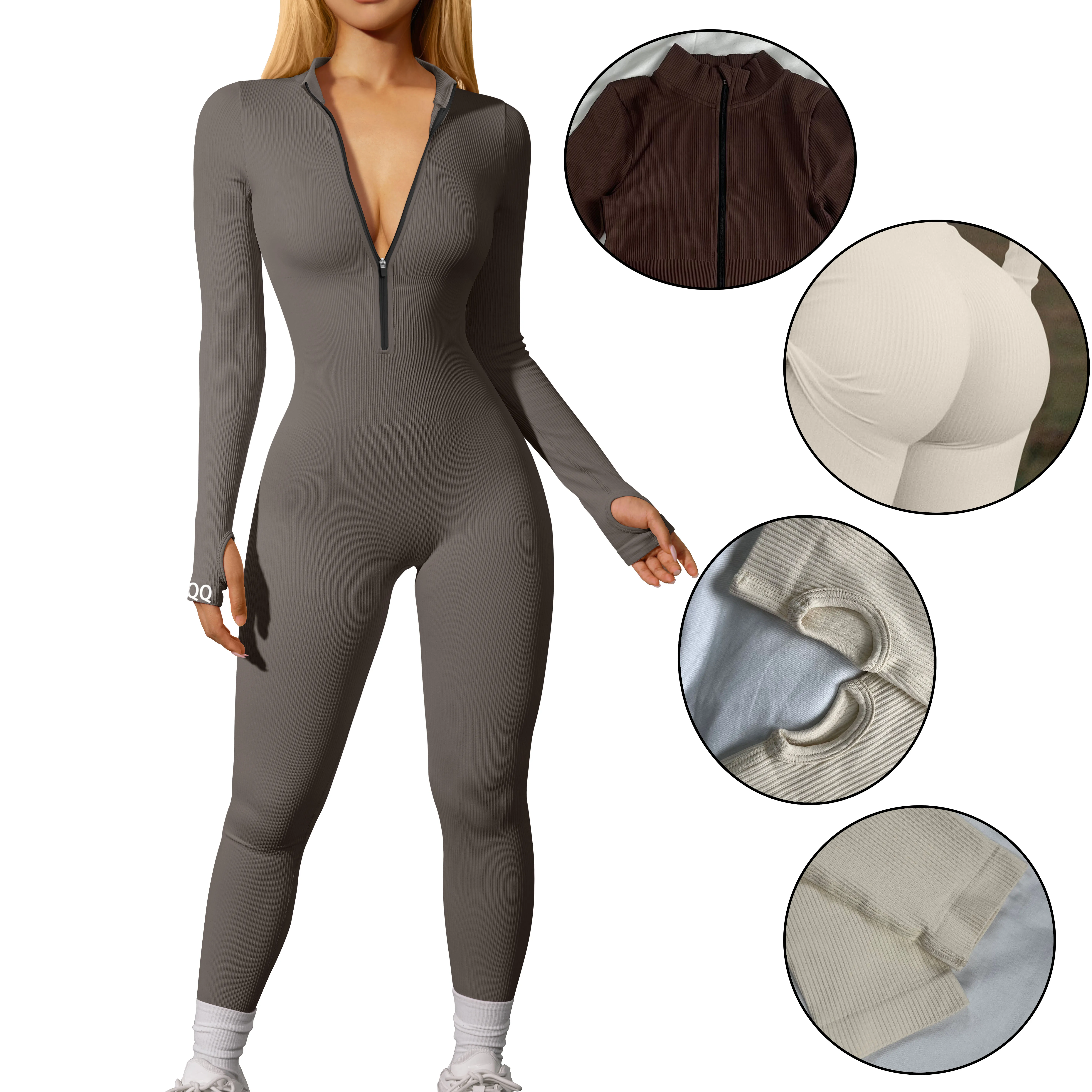 New zipper style long sleeve women's jumpsuits playsuits fitness & yoga wear one piece yoga women's gym clothes
New zipper style long sleeve women's jumpsuits playsuits fitness & yoga wear one piece yoga women's gym clothes