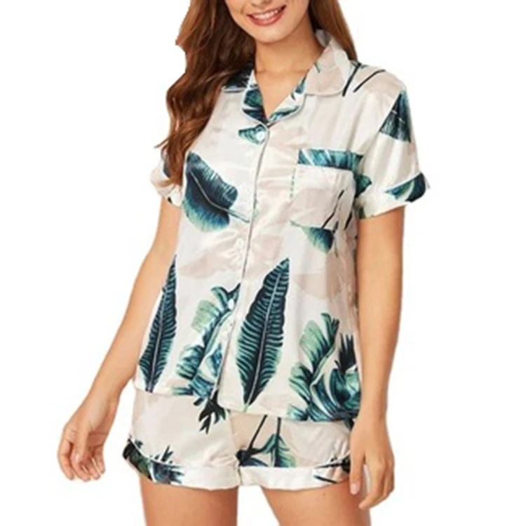 XIUYU Women's Notch Collar Palm Leaf Print Sleepwear Two Piece Pajama Set, Picture color
XIUYU Women's Notch Collar Palm Leaf Print Sleepwear Two Piece Pajama Set, Picture color