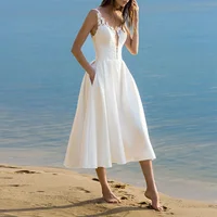 Elegant White Lace Spaghetti Strap Midi Dress 2019 Summer Sexy Sleeveless V Neck Beach Dresses Women Party Vestidos
Elegant White Lace Spaghetti Strap Midi Dress 2019 Summer Sexy Sleeveless V Neck Beach Dresses Women Party Vestidos