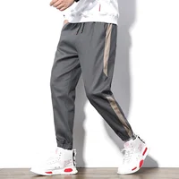 

Men's stitching harem pants 100% cotton beam foot sports trousers overalls men's tide brand clothing students casual Sweatpants