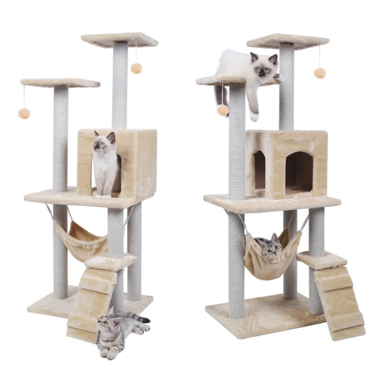 Cat Scratch Tree House Comfy Condo For Rest With Sisal Ropes And Kitten toys Multiple Colors, Solid color
Cat Scratch Tree House Comfy Condo For Rest With Sisal Ropes And Kitten toys Multiple Colors, Solid color
