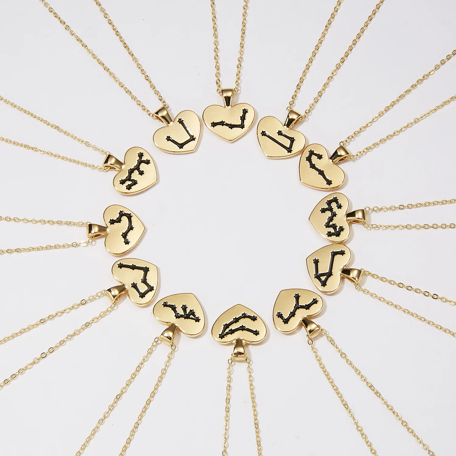 Gold Jewelry Love Pendant Necklace 12 Constellations Letters Pendant Necklace For Women
Gold Jewelry Love Pendant Necklace 12 Constellations Letters Pendant Necklace For Women