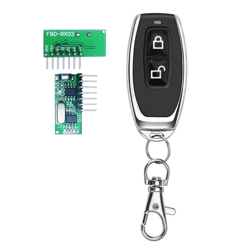 mini 2 relay 433 mhz wireless remote control 433 mhz remote control with receiver, Black
mini 2 relay 433 mhz wireless remote control 433 mhz remote control with receiver, Black