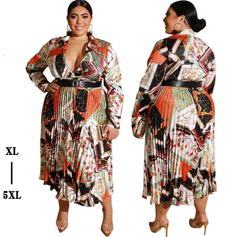 Stock womens plus size dresses 4xl 5xl skirt print pleated satin deep V sexy plus size womens long dress, Picture
Stock womens plus size dresses 4xl 5xl skirt print pleated satin deep V sexy plus size womens long dress, Picture