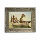 Handmade Large Size Silver Luxury Royal Antique Baroque Wooden Picture Painting Frame