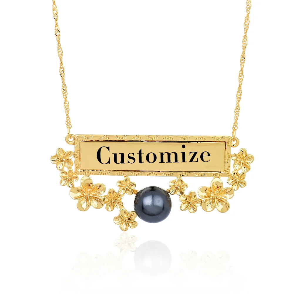 SophiaXuan Customised Name Pearl Pendant Floral Necklace Women Gold Plated Hawaiian Necklace
SophiaXuan Customised Name Pearl Pendant Floral Necklace Women Gold Plated Hawaiian Necklace